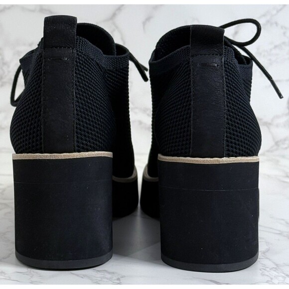 Eileen Fisher Womens Black Jemma Platform Stretch Knit Bootie Shoes Heel Sz 10M - Picture 5 of 10